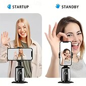 cheap Phone Holder-Manufacturer intelligent AI face recognition 360  cell phone head Jitterbug live self-timer panoramic follow shot anti-shake