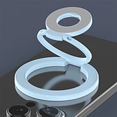 رخيصةأون حامل هاتف-حامل مغناطيسي لقرص وسطي معدني من ماج سيف، 3 أقسام، يدور 360 درجة، شحن عالمي، قابل للطي، رفيع للغاية، قابل للرفع