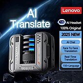 abordables Auriculares telefónicos y de negocios-Auriculares Lenovo LP49 AI TWS Bluetooth V5.4 con traducción IA multilingüe y sonido envolvente.