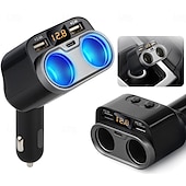 halpa poraustarvikkeet-200 W:n 2-pistokkeinen tupakansytytinvirtalähde, USB-C-autolaturi 20 W:n virransyötöllä 3.0 &amp;qc 3.0 iPhone 16 Pro Maxille/15/14/13/12/11 Prolle/X:lle/8/7:lle, Pixelille ja muille
