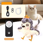 お買い得  猫用おもちゃ-猫鳥のおもちゃ、タッチで作動する子猫のおもちゃ、音と羽根が付いた室内猫用運動用おもちゃ、室内用インタラクティブ猫用おもちゃ、遊び時間の柔らかい鳥のおもちゃ