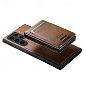 preiswerte Samsung-Handyhülle-Handy Hülle Handyhüllen Für Samsung Galaxy S25 S25 Plus S25 Ultra S24 Ultra S24 Plus S24 S23 S23 Ultra S23 Plus Rückseite Magnetisch Unterstützt kabelloses Laden Ständer Retro TPU PU-Leder