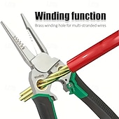 cheap Clamps-7 in 1 Multi-Functional Wire Stripper Scissor Multi-Functional Pliers with Needle Nose, Cutting, Crimping, and Stripping Blades for Wire Stripping &amp; Crimping Tool