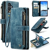 cheap Samsung Cases-Case with Wrist Strap CASEME C30 Samsung Series Zip Multi-Card Pouch PU Leather Case