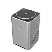 お買い得  ドリルアクセサリー-iPhone用3-in-1ワイヤレス充電ステーション、マグセーフ充電器対応の高速ワイヤレス充電ステーション、iPhone、Apple Watch、AirPods用マグネット式折りたたみ式旅行用充電スタンドナイトスタンド