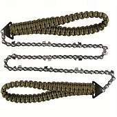 economico Attrezzatura da Campeggio-motosega tascabile ultra affilata, attrezzatura di sopravvivenza portatile e leggera per il campeggio&amp;amp;Lama in acciaio inossidabile per uso di emergenza, custodia impermeabile inclusa, manico in