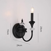economico Luci da parete-applique da parete nere &amp;Applique da parete dorata a 1 luce, applique da parete moderne, applique da parete in stile rustico con paralume in vetro trasparente, applique per soggiorno, camera da letto,