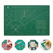 voordelige doe-het-zelf kunst-1 stuk 5-laags A3 zelfherstellende roterende snijmat, dubbelzijdig, voor knutselen, naaien, knutselen, hobby&#039;s, stoffen, precisie, scrapbooking, projecten