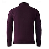 baratos suéter cardigã masculino-Homens Sueter Cardigan Suéter Cortado Suéter com zíper Suéter de malha Estriado Tricotar Tops regulares Tosão Tecido Colarinho Chinês Moda Clássico Férias Roupa Diária Roupa Outono Inverno Vermelho