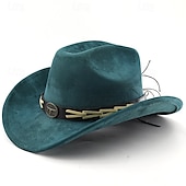 levne Klobouk Fedora-Pánské Sluneční klobouk Párty Čapka Divoký klobouk Černá Vodní modrá Polyester Vinobraní Módní Na běžné nošení ulice Denní Pevná barva Proti sluci Prodyšné