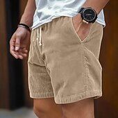 economico Scalda-muscoli-Per uomo Pantaloni in velluto a coste Shorts Bermuda Shorts da Spiaggia Elastico in vita Coulisse Multi-tasche Semplice Comodità Sportivo Lunghezza al ginocchio All&#039;aperto Quotidiano Corsa Vacanza