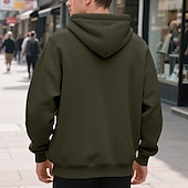 abordables sudaderas basicas hombre-Hombre Sudadera Sudadera con capucha y cremallera completa Sudadera con capucha de lana Albaricoque Negro Verde Ejército Azul Marino Gris Claro Con Capucha Plano Bolsillo Deporte Diario Festivos