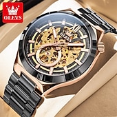 abordables Relojes mecánicos-El nuevo reloj de negocios esqueletizado para hombre de la marca Olevs, resistente al agua, luminoso, moderno y moderno, reloj mecánico totalmente automático, reloj de pulsera deportivo informal para