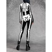 olcso Páros és csoportos jelmezek-koponya csontváz test halloween csoportos páros jelmezek teljes testes macskaruha ijesztő jelmez férfi női fiú gyermek felnőttek előadás buli klub halloween karnevál halottak napja könnyű