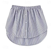 baratos Cuidados Pessoais &amp; Saúde-extensor de camisa versátil em camadas saia com bainha falsa para mulheres xadrez meia saia cobertura inferior para moletons blusas com capuz look casual chique