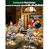 cheap Decorative Lights-Solar Christmas Tree 1 Pack, Lights Decorations, Outdoor Waterproof Christmas Decorations Tree Lights for Garden/Patio/Lawn/Yard, Ornament