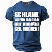 ieftine Tricouri amuzante pentru bărbați-Bărbați Argou amuzant Germană Tricou Manșon scurt Tricou Tipărire 3D Stil Nautic Cămașă Modă Zilnic De Bază Stradă Casual Zilnic Negru Roșu-aprins Albastru piscină Vară Primăvară Toate Sezoanele