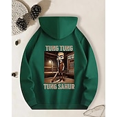 billiga Pojkens 3D Sporter &amp; Spel-Pojkars avslappnad långärmad huvtröja med tung tung tung sahur-tryck vår höst mode streetwear barn 4-12 år huva utomhus daglig normal passform