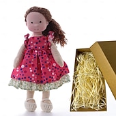 abordables Muñecas-Muñeca Waldorf de cuerpo de algodón, muñeca de artista hecha a mano, mini muñeca para vestir, bricolaje (oso accesorio no incluido) para regalos de Navidad