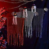 お買い得  ハロウィンの屋外装飾-ハロウィーン吊り下げスケルトンゴーストデコレーション3個パック、ハロウィーン屋外デコレーション用死神、ハロウィーンスケルトンフライングゴースト、お化け屋敷小道具、パーティーデコレーション
