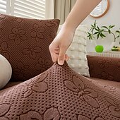 baratos Cobertura de Sofa-Capas de sofá de chenille para sala de estar, capa elástica de sofá com tudo incluído, jacquard grosso, capas de sofá de canto em forma de L, 1/2/3/4 lugares
