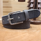 cheap Men&#039;s Belt-Men&#039;s Belt Waist Belt Black Kakhi Dermis Alloy Durable Adjustable Plain Outdoor Daily
