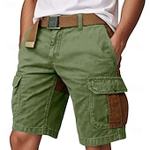 olcso Klasszikus-Férfi Rövidnadrágok Outdoor Shorts Alkalmi rövidnadrág Planinarske kratke hlače Kollázs Többzsebes Egyenes lábbal Színes Viselhető Nedvességelvezető Térdhossz Szabadtéri Hétköznapi Napi Divat