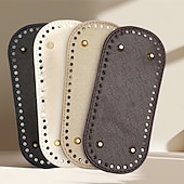 cheap Down to $30-3/4pcs Crochet Bag Bases 3.94*8.66inch with Holes - Assorted Colors Long Oval Shape for DIY Shoulder Bags &amp; Crafts Random Colors Purse Shapers