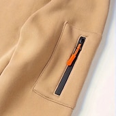 economico Felpa Tattica-Per uomo Felpa con cappuccio Nero Cachi Grigio chiaro Grigio scuro Con Cappuccio Semplice Cerniera Blocco di colore Sport &amp; Outdoor Casuale Quotidiano Cool Casual Atletico Autunno Primavera &amp; Autunno