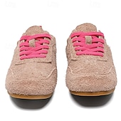 abordables Baskets-Baskets décontractées à lacets en daim vert pour hommes avec tige texturée et semelle souple, style urbain rétro pour un usage quotidien, des promenades le week-end et des sorties urbaines
