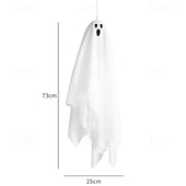 お買い得  ハロウィン室内-ハロウィンホラー中庭装飾タッチ発光サウンド電気ゴーストペンダントホワイト小型吊り下げゴースト装飾小道具1個