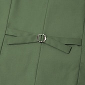 abordables Costumes de mariage-Costumes de mariage pour hommes Affaires Noire Sauge Mode Formelle Été Couleur unie Coupe standard 3 pièces Simple bouton Deux boutons