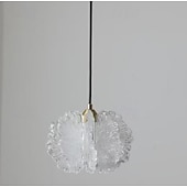 abordables Suspension-Suspensions élégantes en verre, 1 luminaire suspendu, éclairage scandinave, ampoule LED compatible, forme en verre, luminaires de cuisine