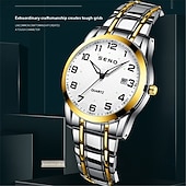 levne Quartz hodinky-Dámské Muži děti Křemenný Luxus Velký ciferník Módní Obchodní Svítící Kalendář VODĚODOLNÝ Pásek z nerezové oceli Hodinky