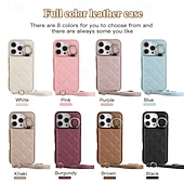 preiswerte Handyhülle für iPhone-Handy Hülle Handyhüllen Für iPhone 16 15 14 Pro Max Plus iPhone 16e iPhone 13 Pro Max Brieftaschenhülle Reisverschluss mit Trageriemen Ständer Retro TPU PU-Leder