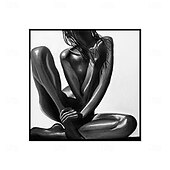 billiga Människomålningar-handgjord oljemålning på duk väggkonst dekoration modern figur abstrakt naken afrikansk kvinna för heminredning sträckt ram hängande målning/rullad ramlös ouppspänd målning