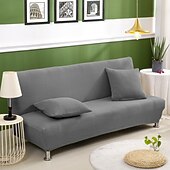 baratos Capa do sofá futon.-Capa de sofá-cama sem braços em tecido jacquard à prova d&#039;água, decoração de ano novo, capa protetora elástica para banco