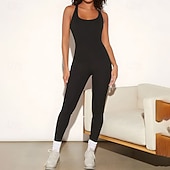 Χαμηλού Κόστους Σέτ και Ολόσωμα-Γυναικεία Σλιπ γιόγκα για scrunch Ολόσωμες Φόρμες Γυμναστικής Έλεγχος κοιλιάς Ψηλή Μέση Γυμναστήριο Χορού Αθλητικά Παντελόνια Φούστες Συμπαγές Χρώμα Μαύρο Φθινόπωρο Αθλητισμός Ρούχα Γυμναστικής