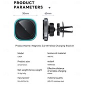 billige Trådløse ladere-qi2 15w magnetisk bilholder trådløs lader stativ for iPhone 15 16 pro max lading for magsafe billader led innotree
