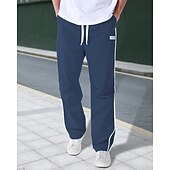 preiswerte Freizeithosen-Herren Tech-Hosen Hose Freizeithose Tasche Elastischer Bund Kordelzug Patchwork Komfort Sport im Freien Täglich Mode Lässig Schwarz Armeegrün Mikroelastisch