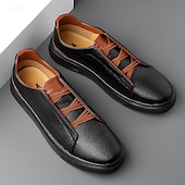 preiswerte Sneaker für Herren-weiße Freizeit-Sneaker für Herren mit braunen Akzenten bequeme Alltagsschuhe für Büro und Reisen
