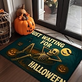 abordables Habitación de Halloween-Rectangular 2 mm Felpudos Máquina Poliéster Antideslizante Moderno Víspera de Todos los Santos