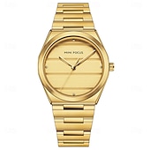 levne Quartz hodinky-MINI FOCUS Dámské Křemenný Módní Obchodní Wristwatch VODĚODOLNÝ Světový čas Ozdoby Nerez Hodinky