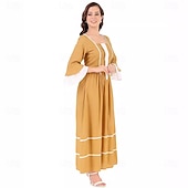 ieftine Pionier / Secolul XIX-A 250-a aniversare a SUA secolul al 19-lea Anii 1800 Rochie de prerie Fata de la tara Fata Pionier Colonial Pionier Războiul Revoluționar Costume de fancy Pentru femei Halloween Carnaval 4 iulie
