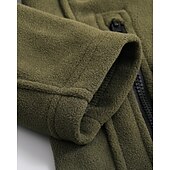 billiga Fleece &amp; 3 i 1-jackor-Herr Fleece-jacka Utomhus Termisk Varm Vandringskläder Vandringskläder Vinter Höst Överdelar Camping / vandring / grottforskning Löpning Svart Armégrön Grå