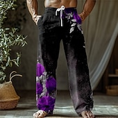 בגדי ריקוד גברים פרחוני ורד פרחים מכנסיים מכנסיים רחבים מכנסיים רגילים מותן בינוני רטרו\וינטאג' בָּחוּץ חופשה חגים שרוך כיסי צד אלסטית מותניים קיץ אביב הדפסת תלת מימד אודם פול סגול זול מכנסי קז'ואל מודפסים לגברים-בגדי ריקוד גברים פרחוני ורד פרחים מכנסיים מכנסיים רחבים מכנסיים רגילים מותן בינוני רטרו\וינטאג' בָּחוּץ חופשה חגים שרוך כיסי צד אלסטית מותניים קיץ אביב הדפסת תלת מימד אודם פול סגול