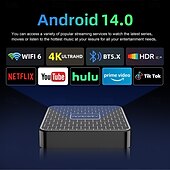billige TV-bokser-Mortal TV-boks T1mini Android 14 Voice Chromecast TV Rockchip 3518 flerkjerne 4K Wifi6 BT5.0 16 GB USB 3.0 videospill dekoder