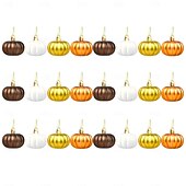 economico Decorazioni Appese e da Tavolo per Halloween-24 pezzi di ornamenti di zucca di Halloween da appendere, mini ornamenti autunnali per il Ringraziamento, decorazioni di zucca artificiale piatte da 2 pollici per la festa del raccolto, festa di
