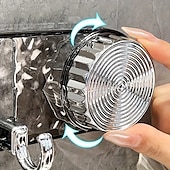 abordables Crochets et fixations-Crochet à ventouse rotatif étanche, sans perçage, peu encombrant, crochet pour serviette de douche, cintres pliables en plastique, idéal pour la salle de bain&amp;amp;organisation de la cuisine
