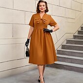 levne Šaty-Retro 50. léta Rockabilly Polední Šaty na šaty Flare šaty Větší velikosti A-Linie Dámské Dovolená Maturita Párty a večer Dospělí Šaty Jaro léto